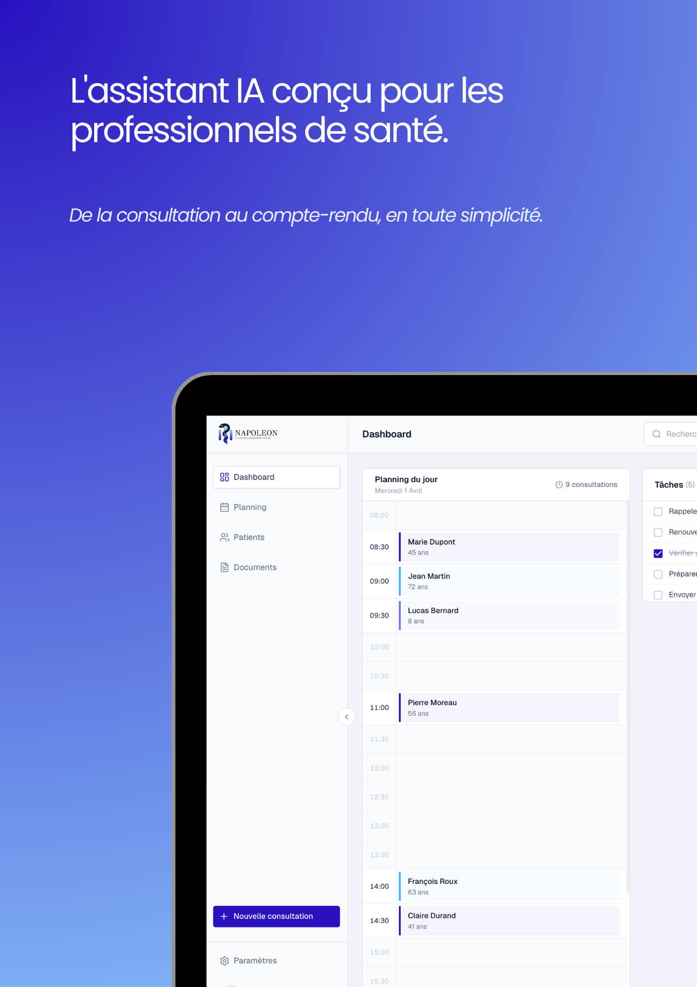 Napoleon — L'assistant IA conçu pour les professionnels de santé
